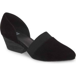 Eileen Fisher Black Hilly d'Orsay Suede Pump